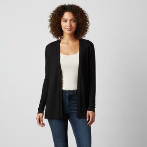 Aritzia Wilfred Cardigan Sweater V-neck Long sleeve Black Rayon blend Size XS